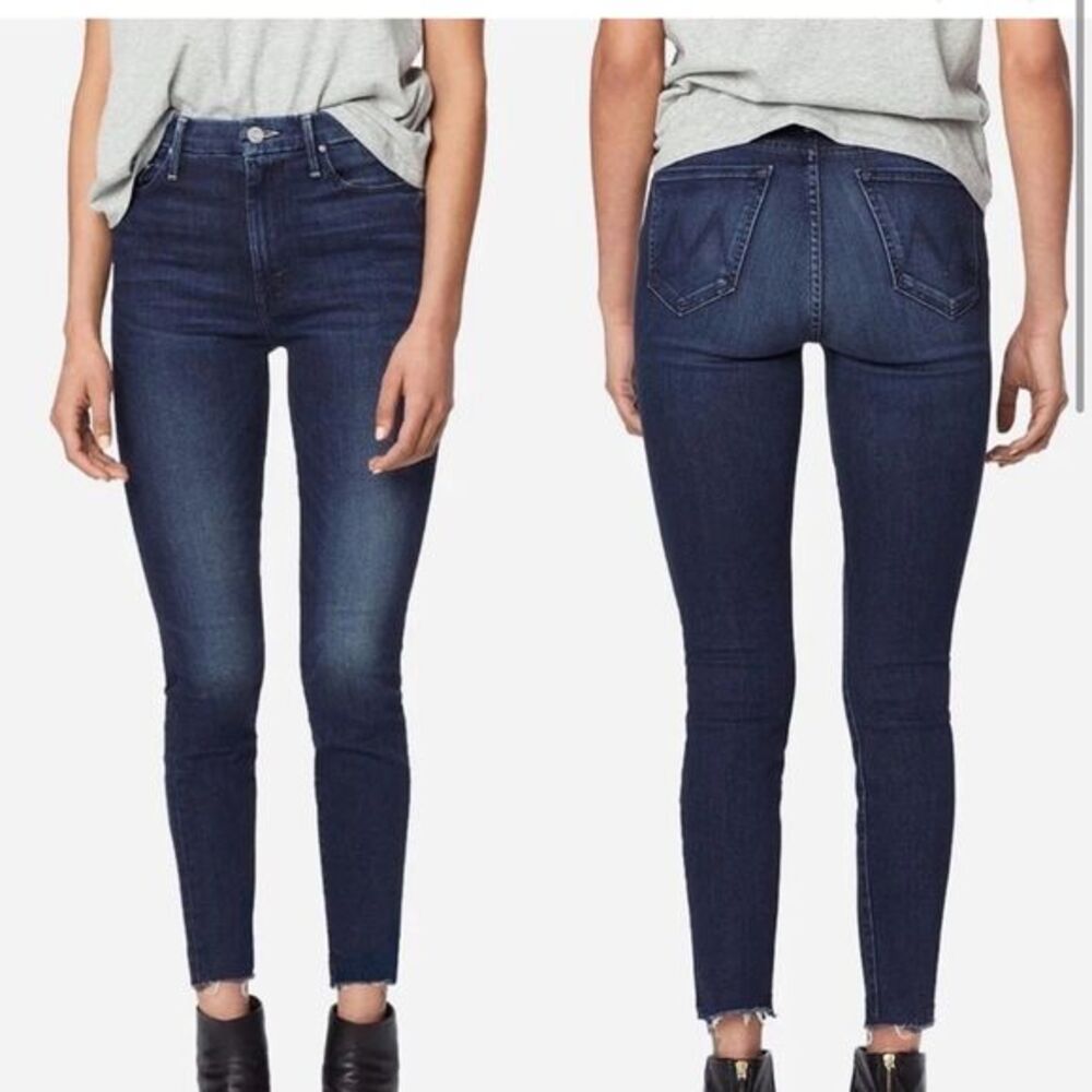 Mother‎ Jeans High Waist Looker Ankle Fray Soft Stretch Fall Denim Chic Size 27
